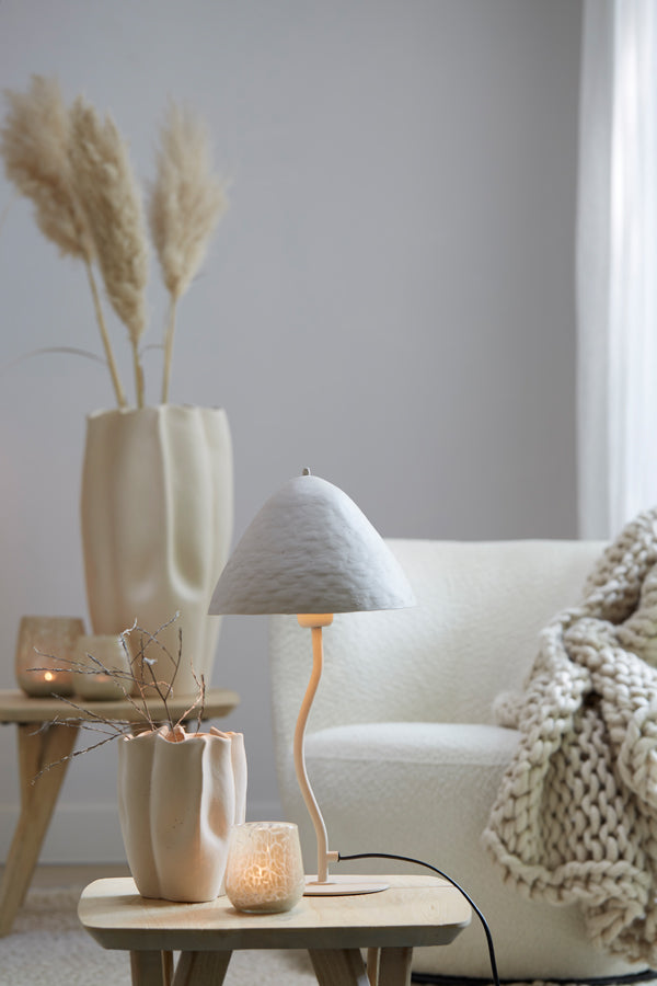 Lampe de table - petite taille crème mate