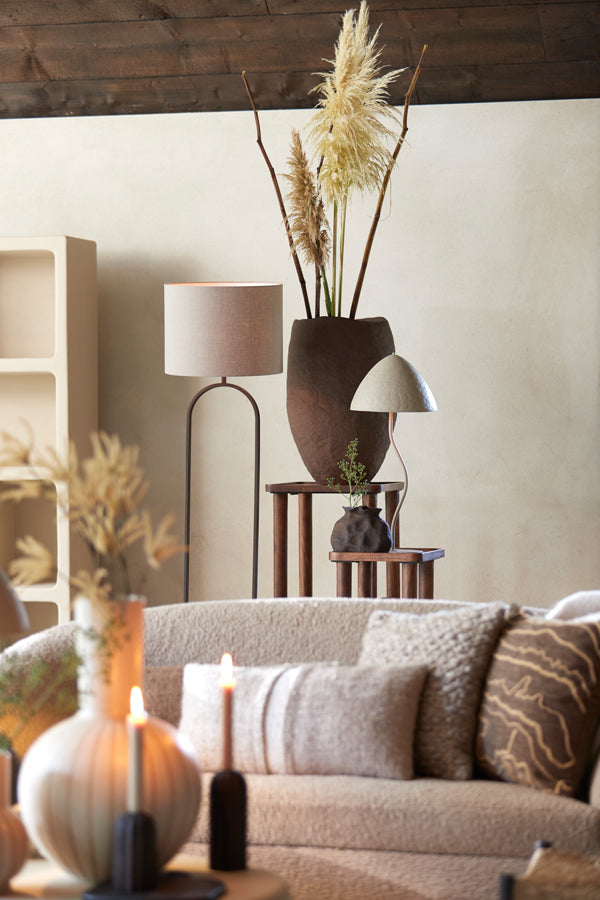 Lampe de table - grand modèle gris clair mat