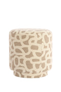 DAVONTE poef - taupe + beige