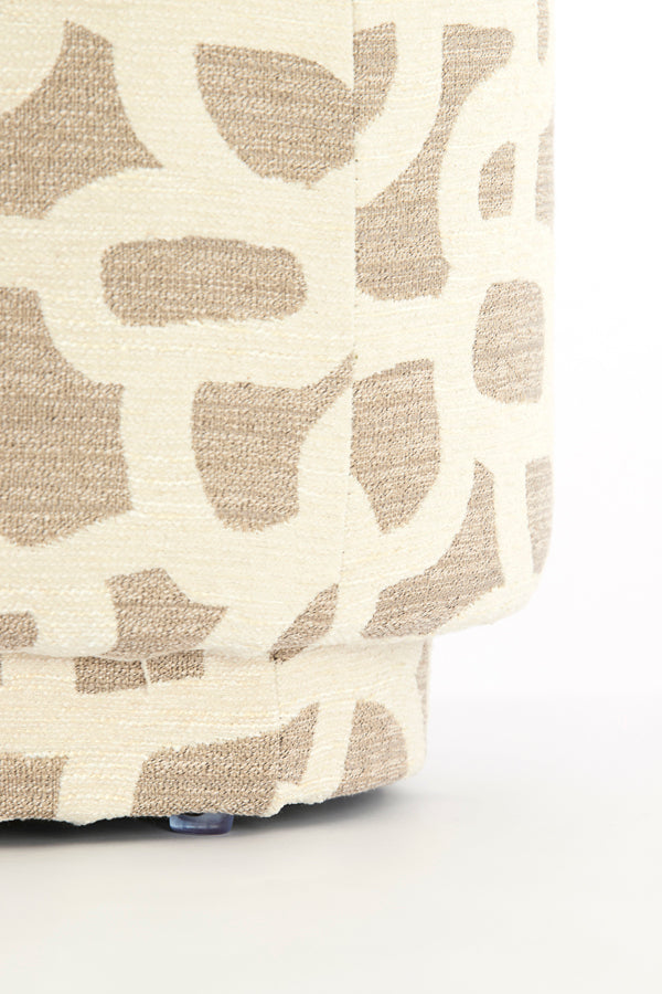 DAVONTE poef - taupe + beige