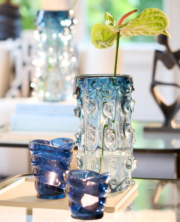 Vaas TORBEN- glas blauw