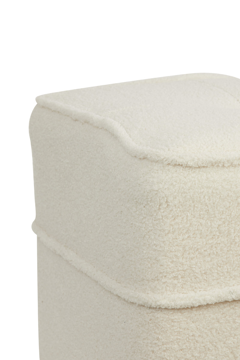 KIKI poef - teddy wit