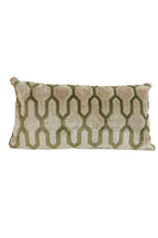 Cushion JEMBANA - sand + olive green