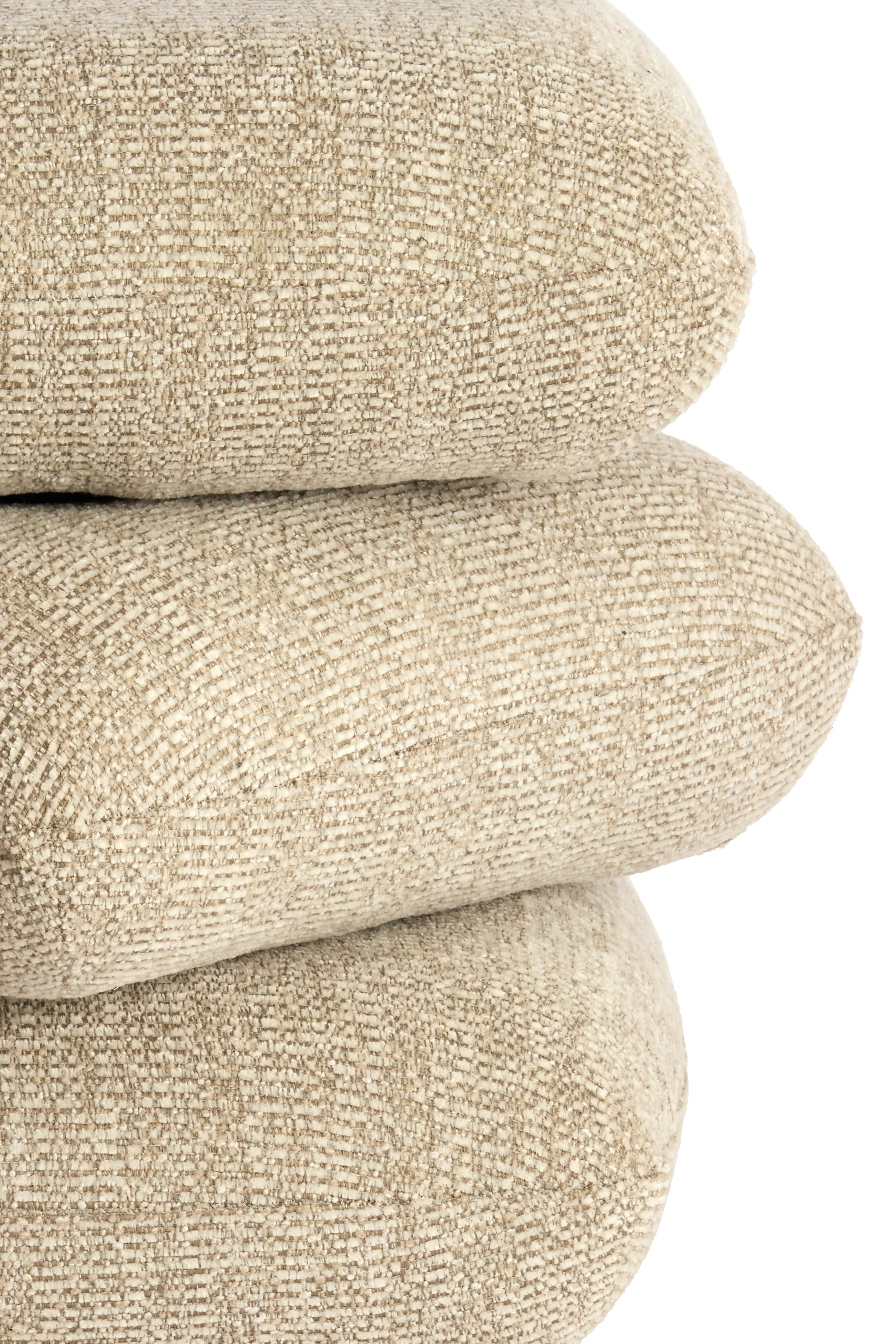 LAURIE poef - sand & cream