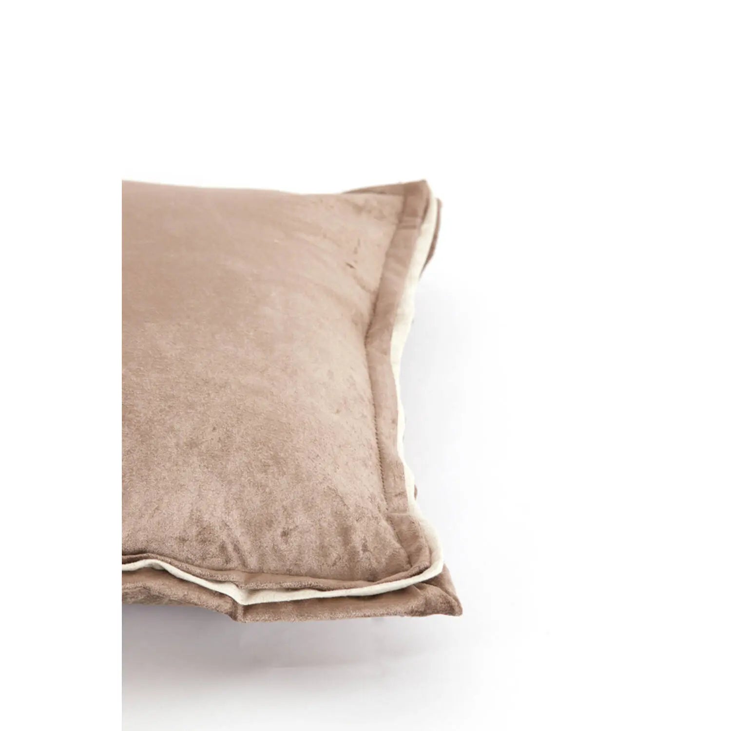 Kussen BAXLEY - velvet grijs + linnen naturel