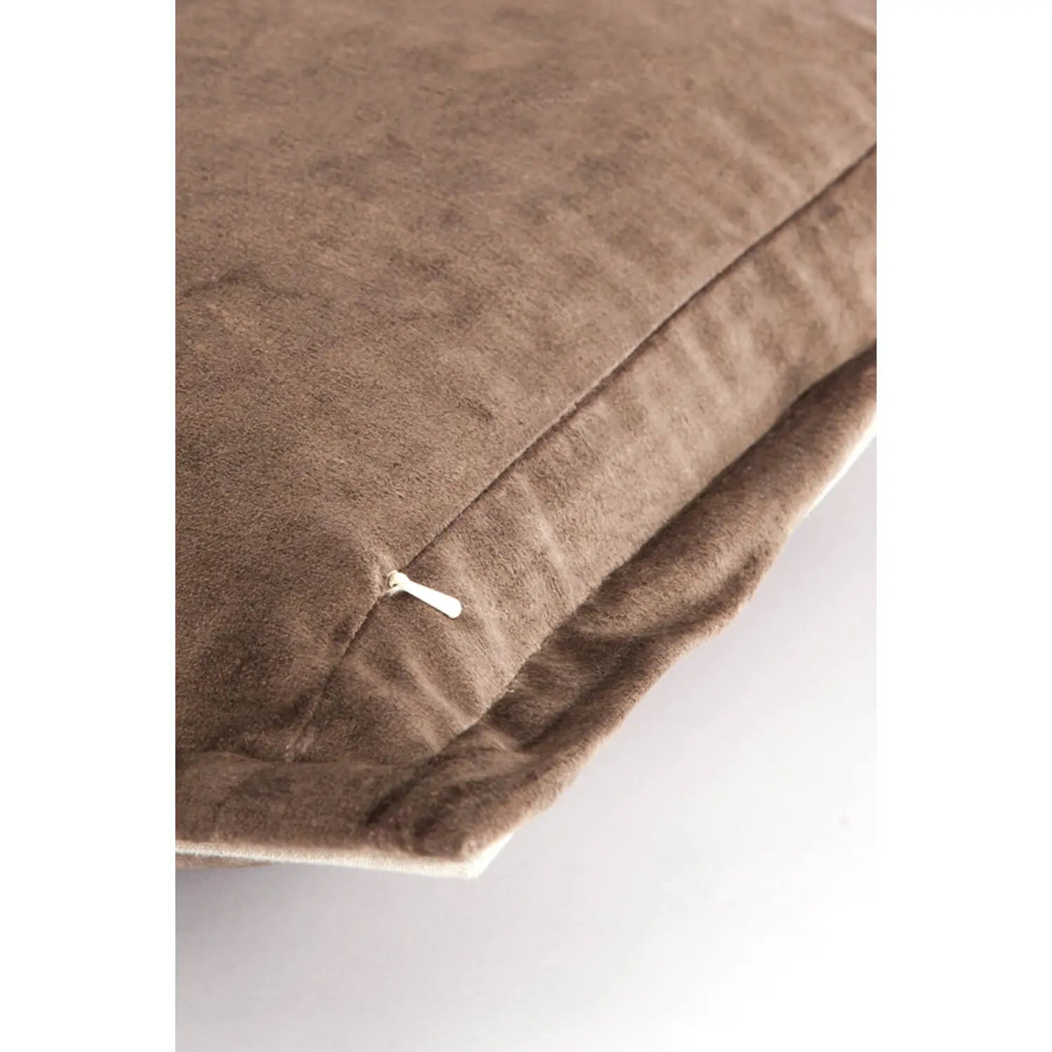 Kussen BAXLEY - velvet grijs + linnen naturel