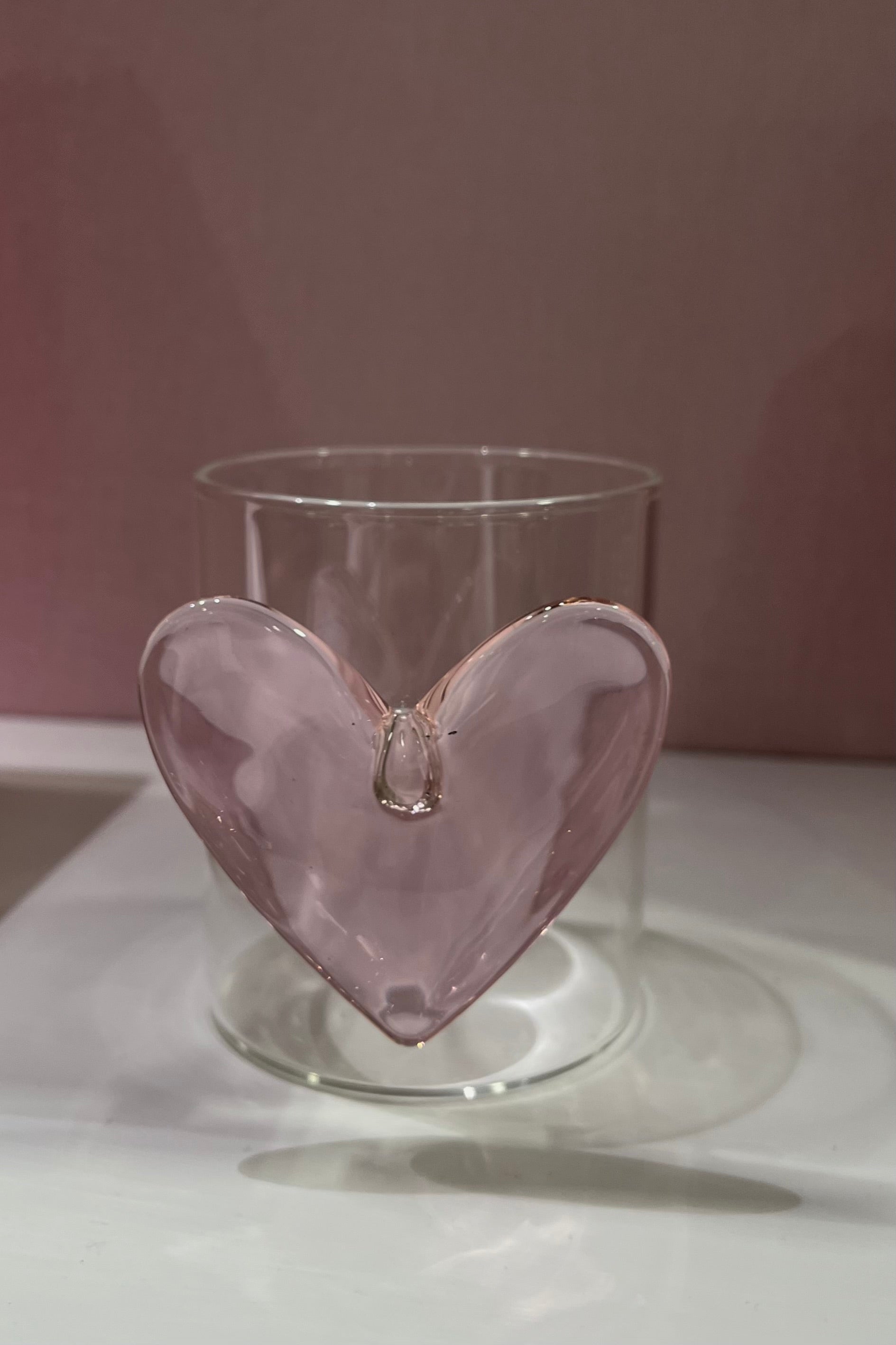 Heart Glass - roze