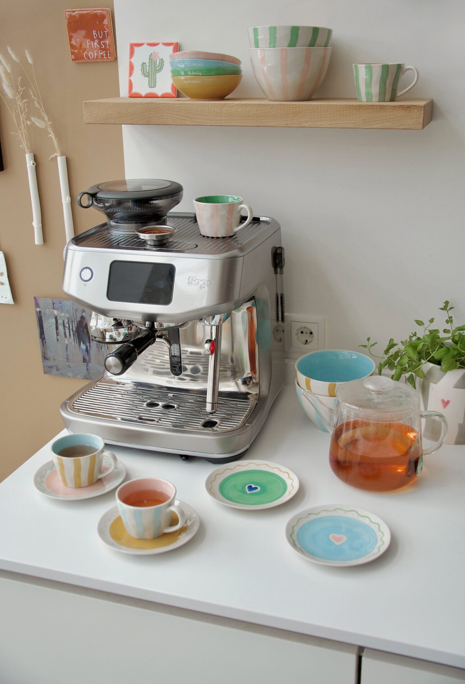 Borden Swirly Hearts - Set van 4