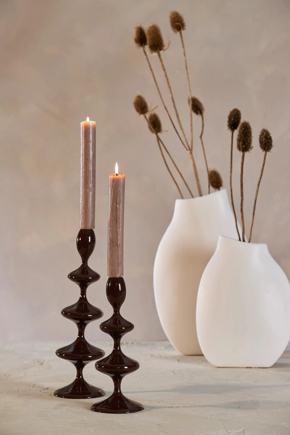 Vireen kandelaar - dark brown