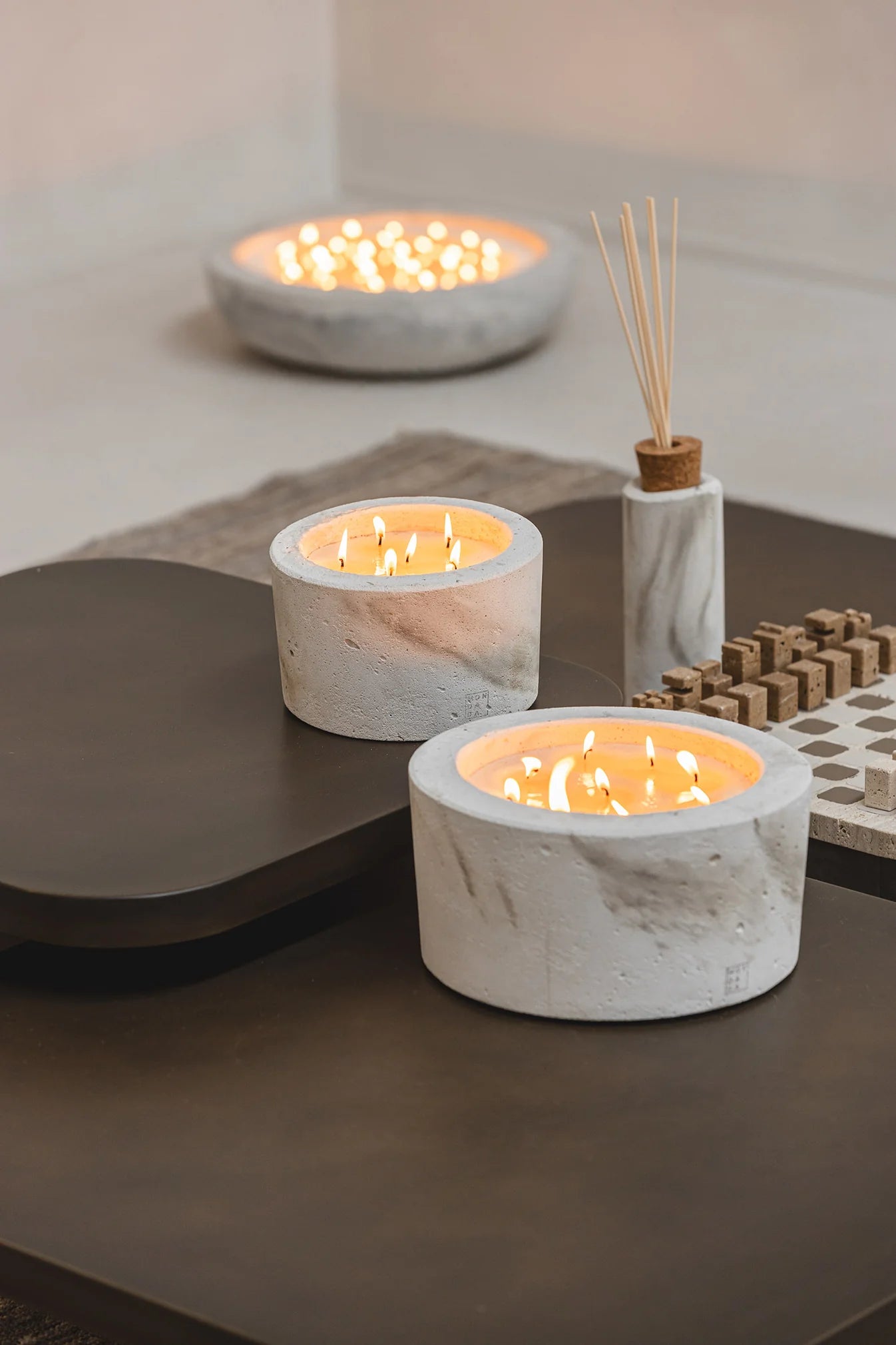 Urban indoor candle medium - Ecru